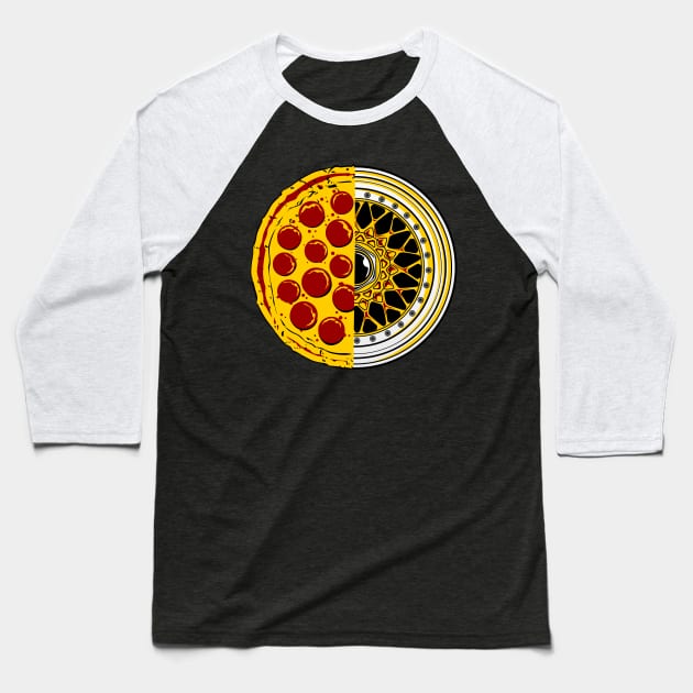 BBS Pizza Baseball T-Shirt by rizadeli